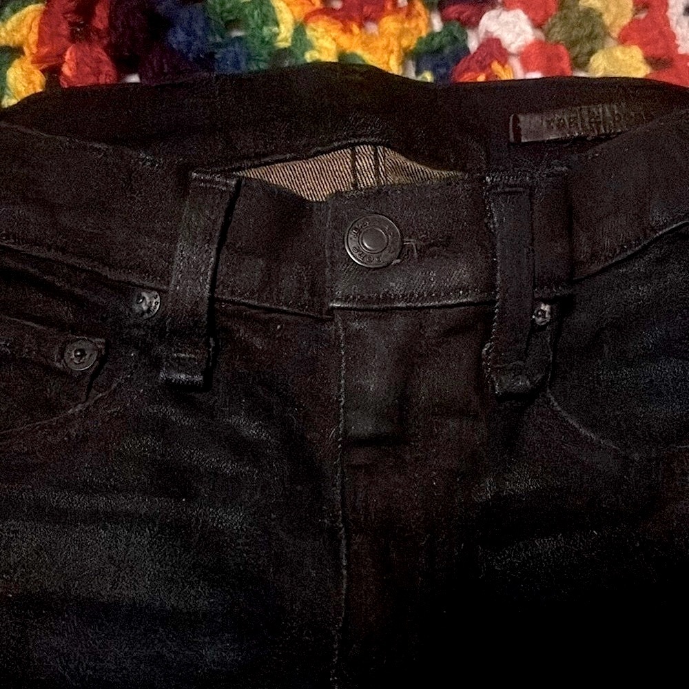 rag & bone wakefield leather trim jeans